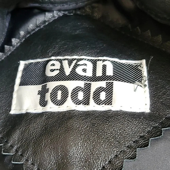 EVAN TODD Women's Long Maxi Black Leather Coat Small - Picture 10 of 11